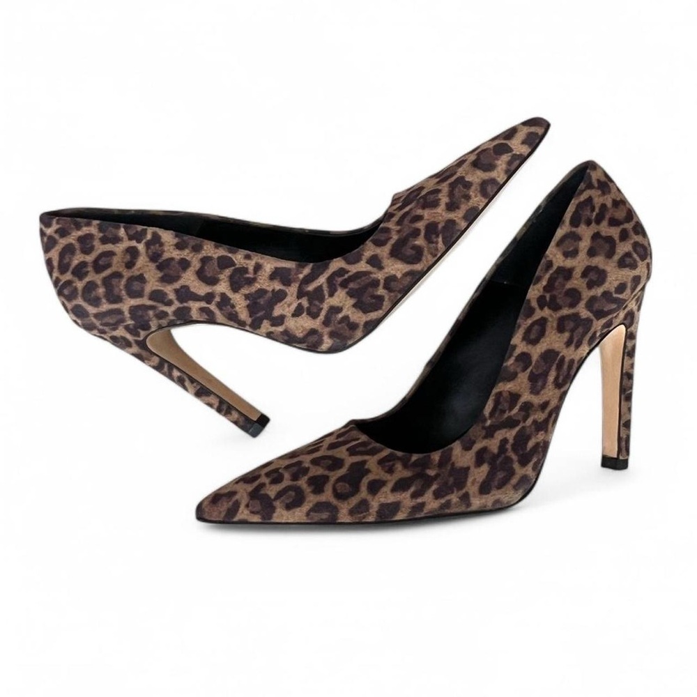 Good American leopard print pointed toe heels 8.5